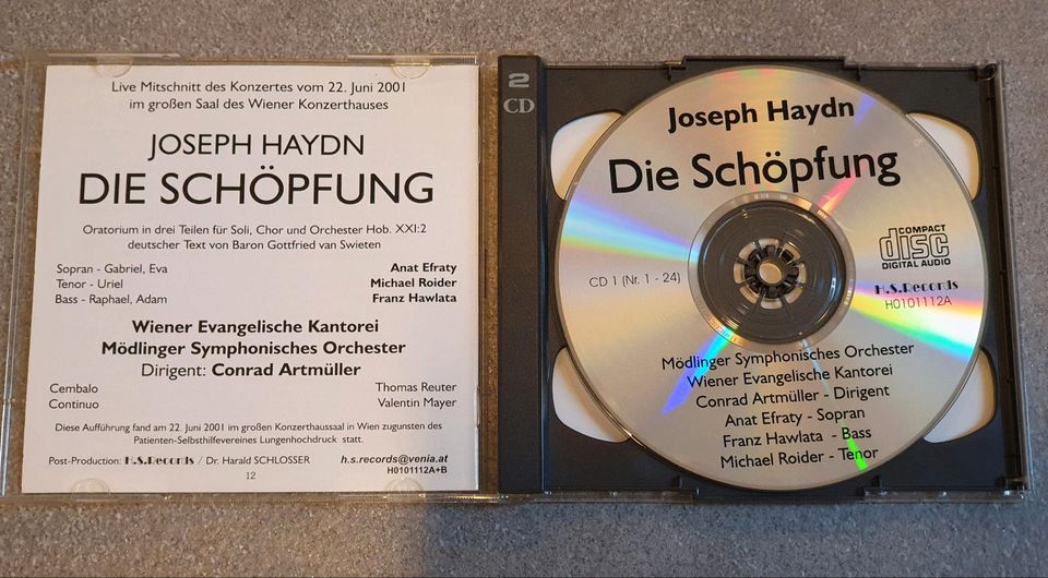CD Die Schöpfung - Joseph Haydn Konzert Mödlinger Symphonisches in Oberschneiding