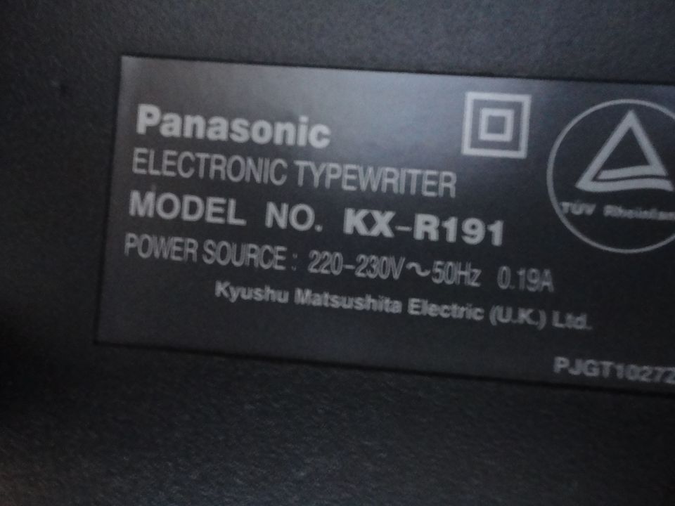 Panasonic Electronic Typewriter R191, guter Zustand in Rastede