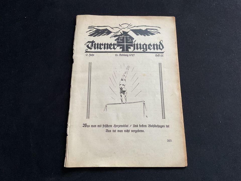 Zeitschrift Zeitung Turner Jugend 1927 Deutscher Turnerbund in Kiel