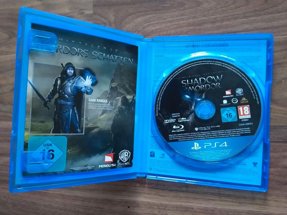 Mordors Schatten. Mittelerde. PS4. Neuwertig in Gunzenhausen