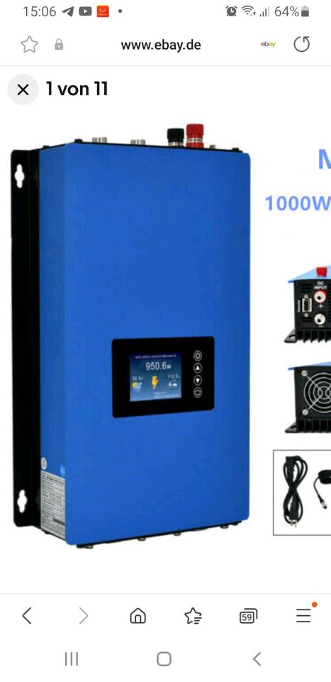 Grid Tie Inverter Sun 1000 Limiter Null Einspeisung Wechserichte