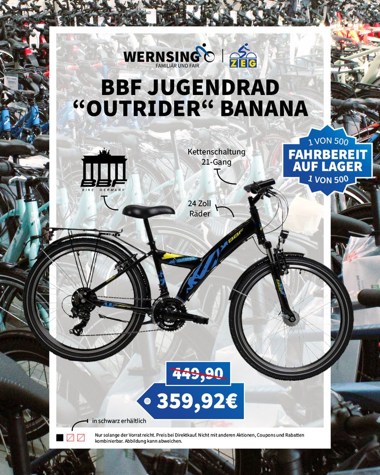 20% Rabatt-Aktion / 6x BBF Outrider Kinderfahrrad /360€* in Bersenbrück