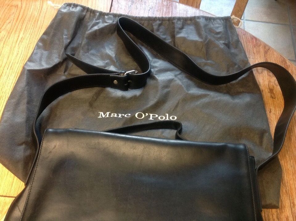 Marco Polo Ledertasche schwarz in Wiesbaden