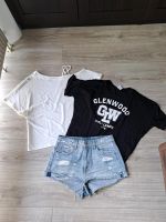 Jeansshorts und 2 Shirts Gr.S Brandenburg - Klettwitz Vorschau