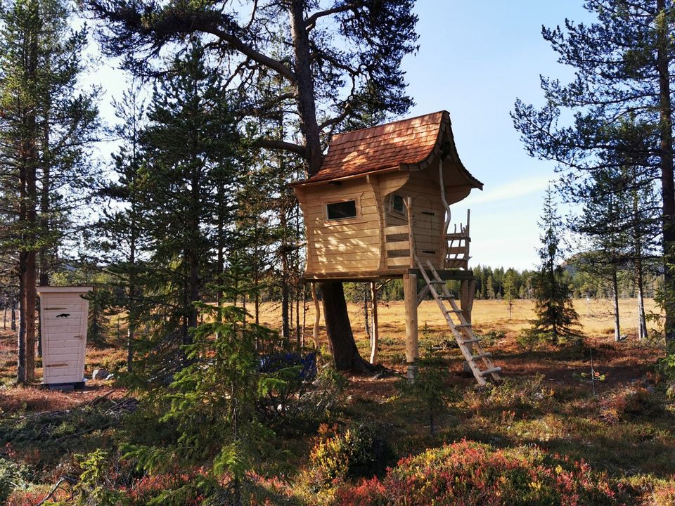 urige Blockhütte "Resting Raven" in schwed.Lappland/Nordschweden in Ronneburg