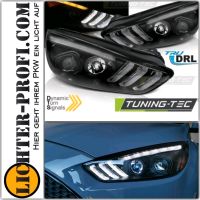 Ford Focus MK3 Led TFL Scheinwerfer dynamisch schwarz ab BJ 15 Hessen - Calden Vorschau