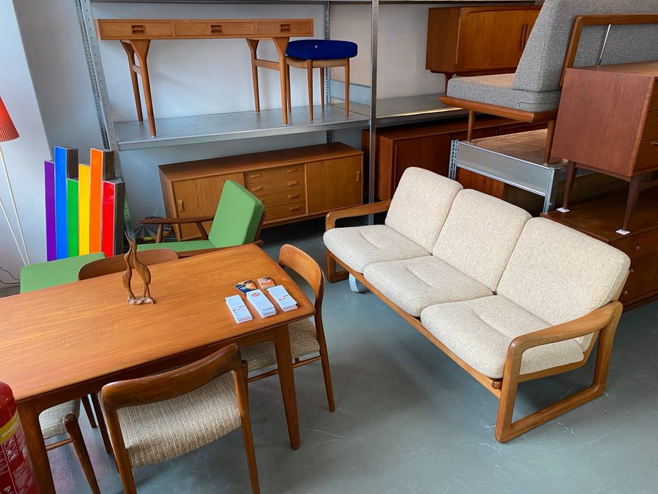 ◤ Hans Wegner GE270 Getama Teak Holz easy chair vintage Sessel Hocker mid Century Teakholz Dänisch Design Danish 50er 60er 70er easy Lounge chair in Berlin