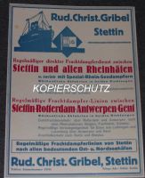 Rud.Christ.Gribel Stettin Frachtdampfer Werbung Reklame Schleswig-Holstein - Bad Oldesloe Vorschau