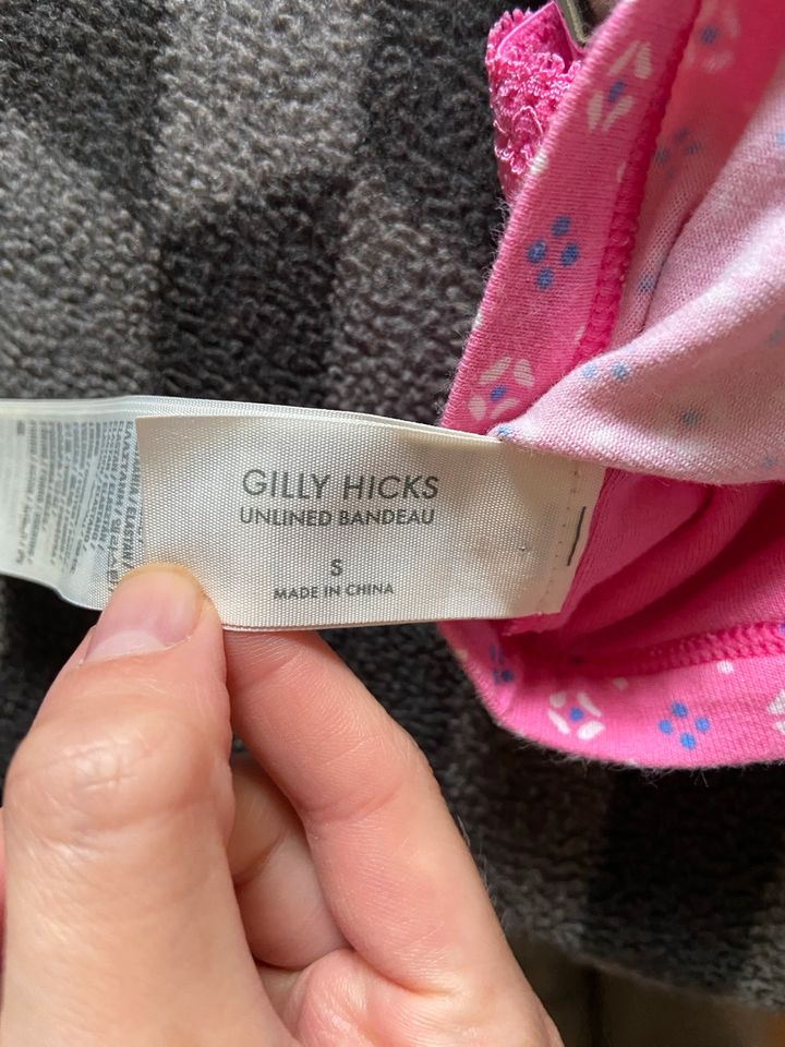 pinker, gemusterter Bustier Bralette von Gilly Hicks in Dortmund