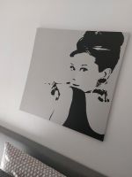 Audrey Hepburn Bild Leinwand 90x90 schwarz weiß Ikea Nordrhein-Westfalen - Warendorf Vorschau