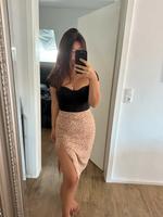 Midi Rock mit Beinschlitz gemustert high waist Bayern - Erlangen Vorschau