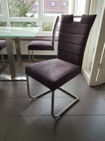 4 freischwinger Stühle aus grauem Mikrofaser (46 x 99 x 59 cm) Niedersachsen - Braunschweig Vorschau
