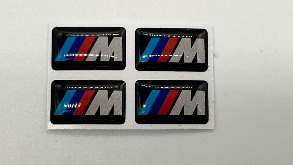 4PCS BMW M Sport M Tech Alufelgen-Emblem ×4 Sticker 9mm Aufkleber in Böblingen