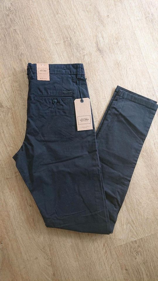 NEU! JACK & JONES ☀️Herren Chino Hose Gr 30/34 slim schwarz in Harsum