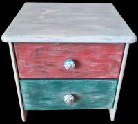 Schubladenschrank - vintage - Nachttisch - Holz - Shabby chic Nordrhein-Westfalen - Bad Lippspringe Vorschau