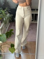 Jeans beige Creme H&M Größe 36 S wide leg recycelt Sachsen-Anhalt - Magdeburg Vorschau