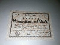 Alter Geldschein Gutschein 100000 Mark Bonn 1923 Sachsen - Schneeberg Vorschau