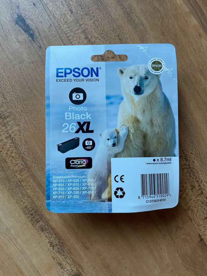 Druckerpatrone Epson Photo Black 26XL NEU in Potsdam