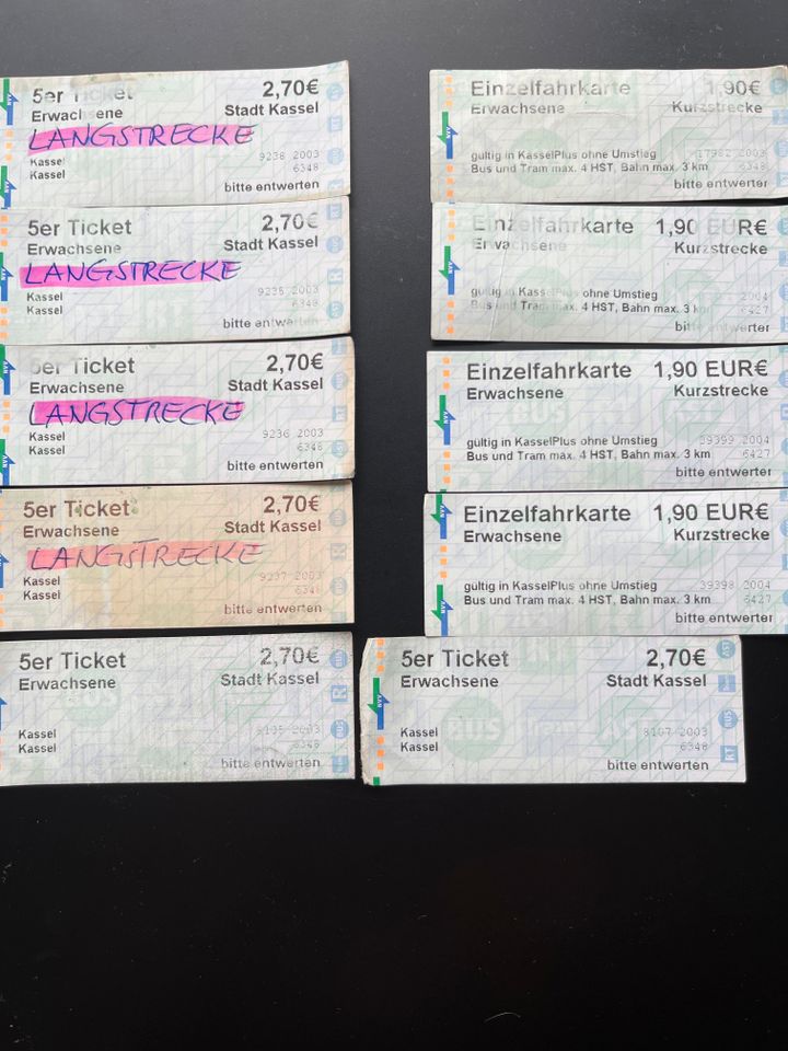 Fahrkarte ÖPNV Kassel Ticket Bus Straßenbahn inklusive Versand in Mainz