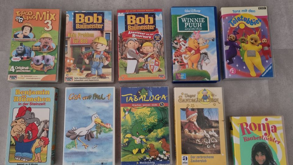 VHS Videokassetten Kinder Filme Bob Baumeister Tabaluga Ronja in Bad Dürkheim