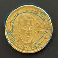 Seltene 20 Cent Münze 2002 Griechenland mit Fehlprägung Baden-Württemberg - Hemsbach Vorschau