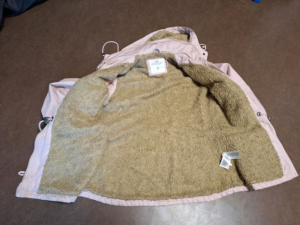 Rosa gefütterte Parka Jacke mit Kapuze M/L in Schömberg