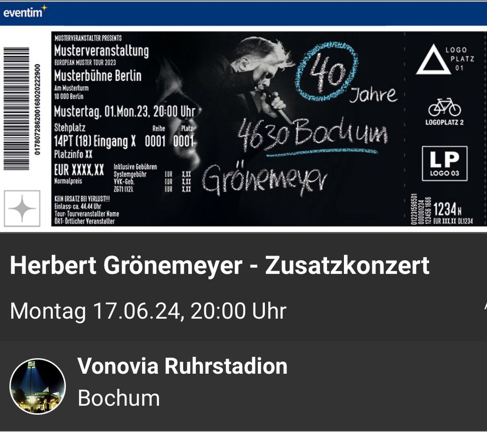 Herbert Grönemeyer Bochum 2 Tickets in Dresden