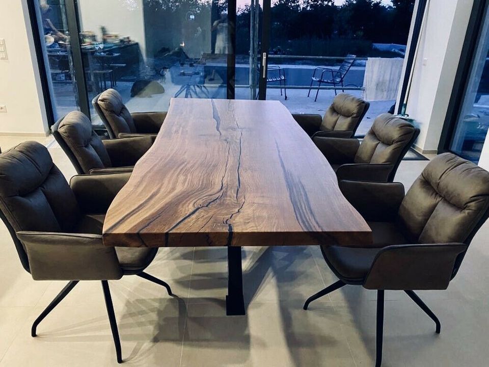 Baumtisch Esstisch Massivholztisch Baumkante Tisch Eiche table in München