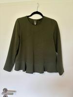 Peplum Shirt Bluse Top khaki Schößchen Stuttgart - Vaihingen Vorschau