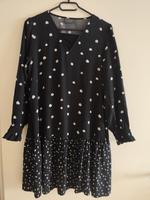 Midi Kleid mit schwarz/ weißem Print und langen Ärmeln, Gr. 38 Hessen - Offenbach Vorschau