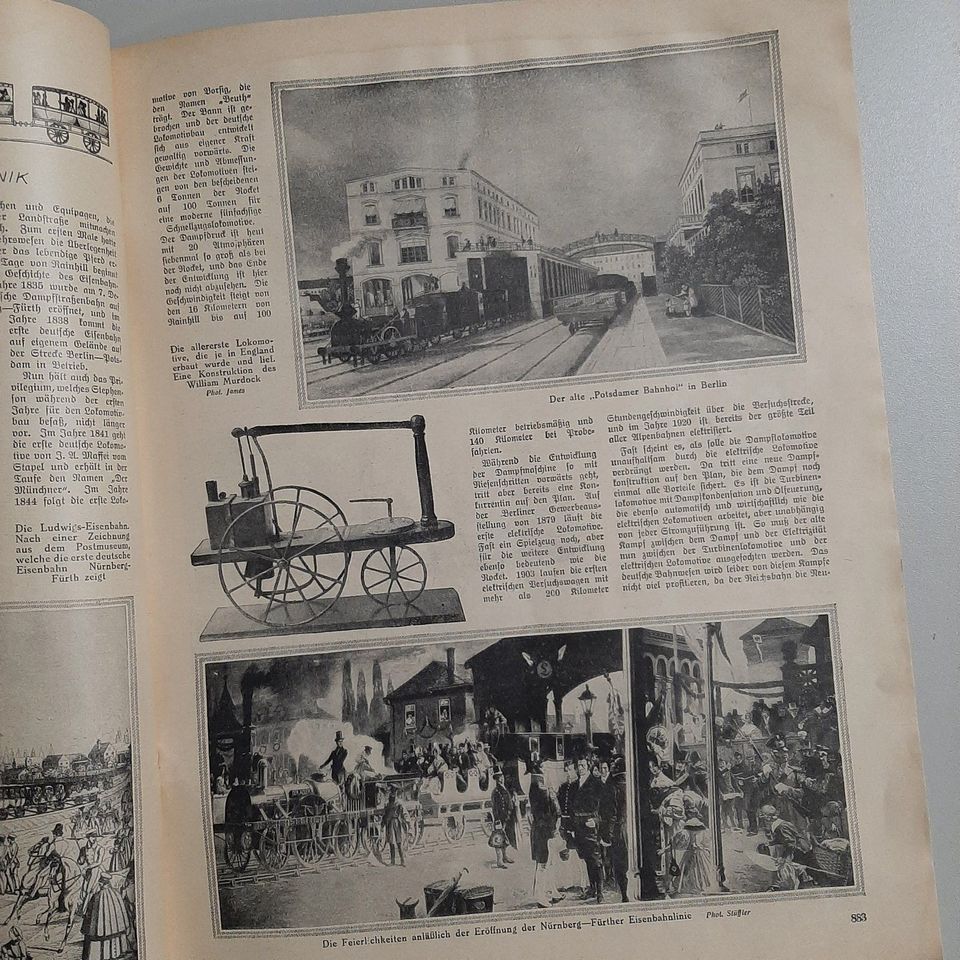 Zeitschrift Die Woche 1925 100 Jahre Eisenbahn alte Werbung in Cottbus