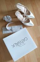 Schuhe Creme edel glänzend für Hochzeit Party Gala Strass Leipzig - Mölkau Vorschau