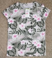 T-Shirt Floral Tropical Hawaii Grün Rosa Gr. 158-164 NEU Sachsen-Anhalt - Schönhausen (Elbe) Vorschau