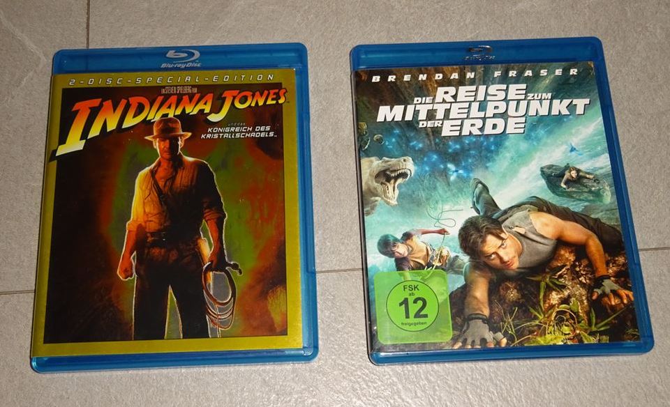 2 blu-ray Die Reise zum Mittelfpunkt der Erde + Indiana Jones, Kö in Elsenfeld
