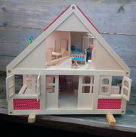 Puppen Haus Stube Voll Holz inkl. allen Möbel, Figuren und Co Sachsen - Naunhof Vorschau