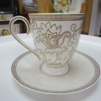 2 Kaffee Tassen Untertassen Villeroy & Boch V&B Porzellan creme Brandenburg - Beelitz Vorschau