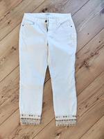 Heine Jeans weiß, 3/4, Größe 38, Stickereien Bayern - Oberschwarzach Vorschau