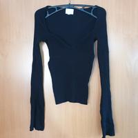 H&M Schwarzer Strickpullover mit tollem Ausschnitt Herzform Gr S Leipzig - Grünau-Siedlung Vorschau