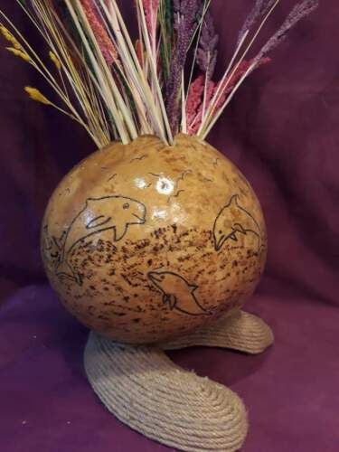 Handmade Vase Kürbis Afrika Style in Alsfeld