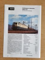 Typenblatt AEG Deutsche Bundesbahn Elektrolok Baureihe 181.2 DB Berlin - Charlottenburg Vorschau