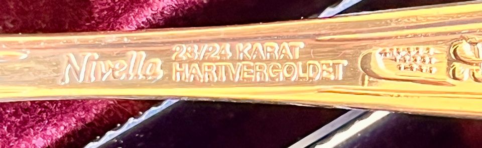 12  teiliges Besteck 23/24 Karat Hartvergoldet. in Hamm