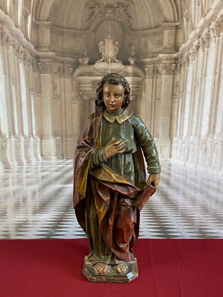 ANTIKE BAROCK HEILIGENFIGUR HOLZ GESCHNITZT GEFASST HEILIGER JOHANNES 17/18 JHDT - Versand kostenlos - Wir sind für Sie da lokal in 86830 Schwabmünchen oder online ARTHOME24 in Schwabmünchen