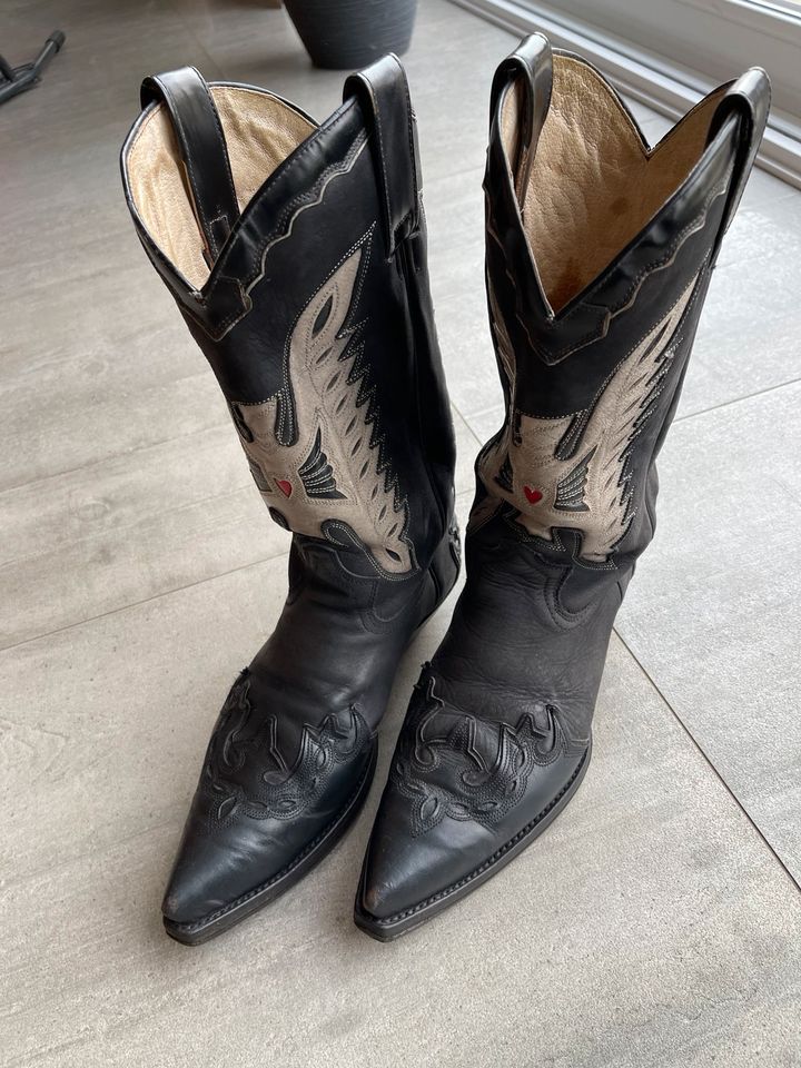 Cowboy Stiefel HD Boots Sendra schwarz Herz no Toni Mora in Sickte