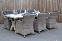 Rustikal-Tisch-Set / Teak gebürstet 220x100cm / Polyrattan Sessel Schleswig-Holstein - Flintbek Vorschau