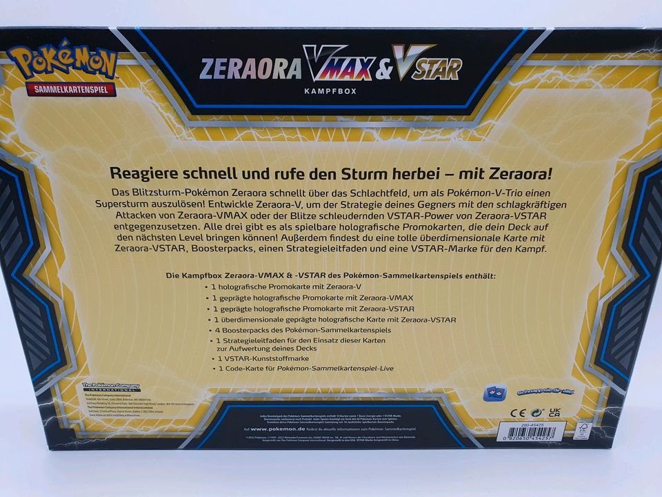 Pokemon TCG Zeraora VMAX & VSTAR Battle Box DE Neu OVP in Türkenfeld