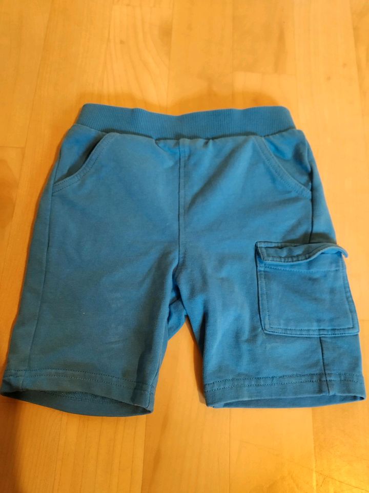 Kurze Hose Größe 80 DM Pusblu blau Gummizug Bündchen in Platten