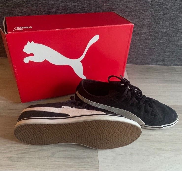 Puma Sneaker Unisex Schuhe schwarz weiß 39 Elsu v2 Canvas in Karlsfeld