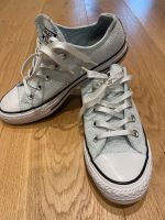 Converse Chucks, Damenschuh Gr. 36,5, Farbe Eisblau mit Glitzer Stuttgart - Zuffenhausen Vorschau