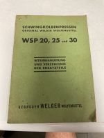 WELGER WSP 20, 25, 30 Presse Betriebs/Ersatzteilliste Original Niedersachsen - Rhede Vorschau