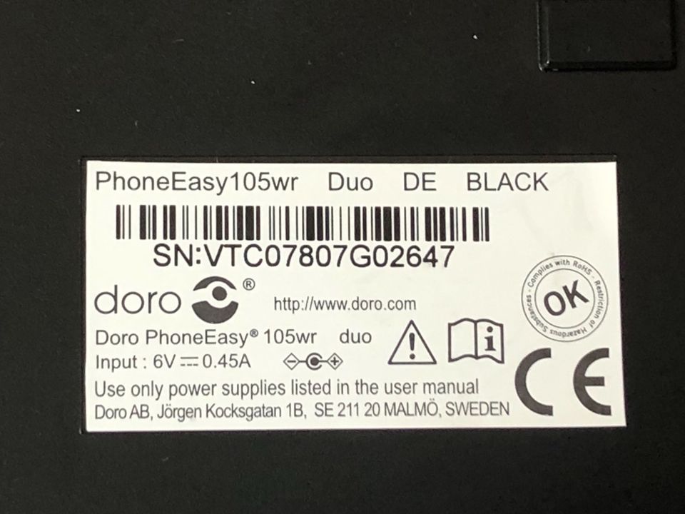 DECT-Telefon „DORO PhoneEasy 105wr Duo“, digitaler AB (wie neu) in München